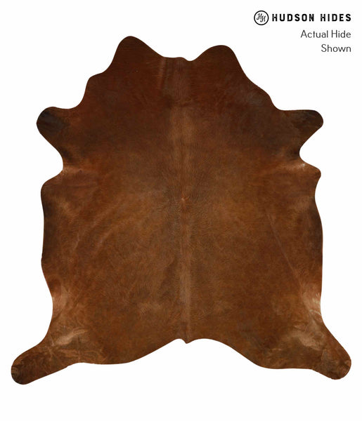 Solid Brown Cowhide Rug #12415