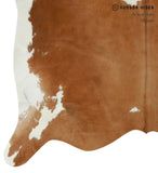 Brown and White Cowhide Rug #12469