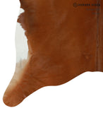 Solid Brown Cowhide Rug #12484