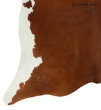 Brown and White Regular Cowhide Rug #12533