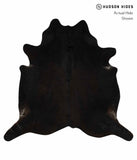 Solid Black Cowhide Rug #12550