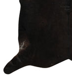Solid Black Cowhide Rug #12550
