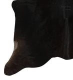 Solid Black Cowhide Rug #12590