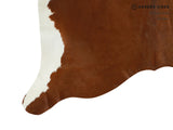 Brown and White Regular Cowhide Rug #12711