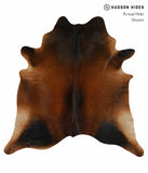 Brown with Red Cowhide Rug #12712