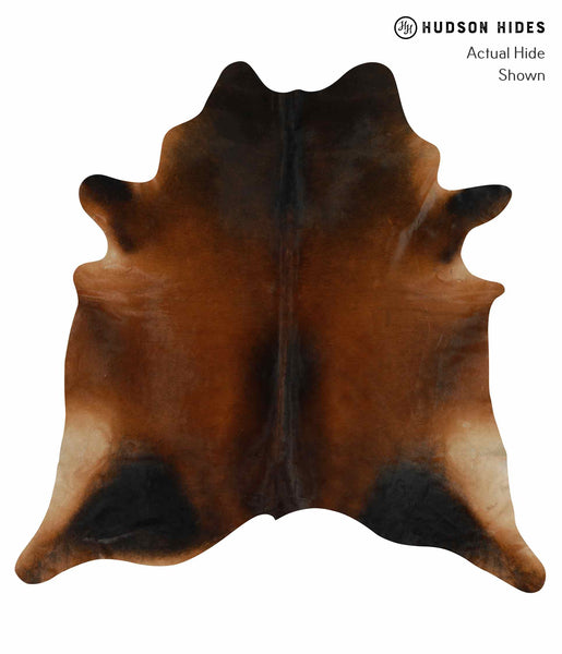 Brown with Red Cowhide Rug #12712
