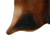 Brown with Red Cowhide Rug #12712