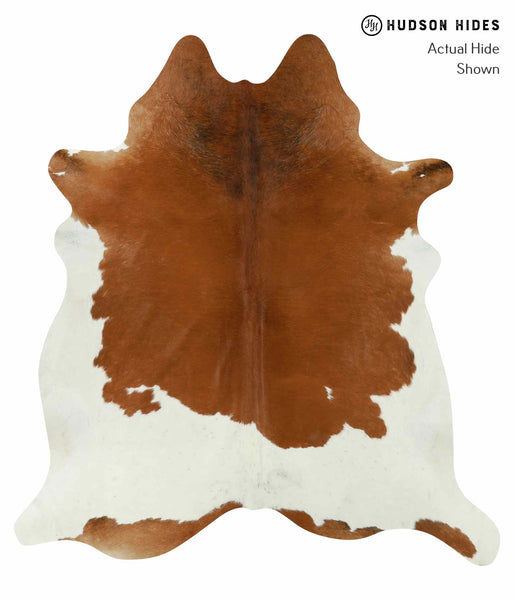 Brown and White Cowhide Rug #12723