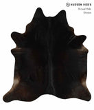 Solid Black Cowhide Rug #12736