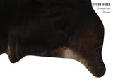 Solid Black Cowhide Rug #12736