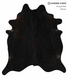 Solid Black Cowhide Rug #12813