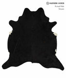 Solid Black Cowhide Rug #12857