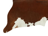 Brown and White Regular Cowhide Rug #12865