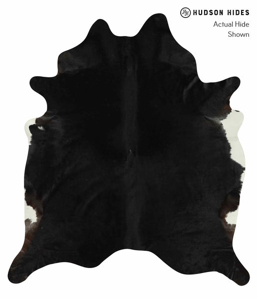Solid Black Cowhide Rug #12872