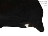 Solid Black Cowhide Rug #12889