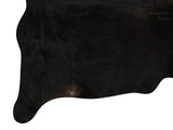 Solid Black Cowhide Rug #12895