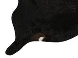 Solid Black Cowhide Rug #12910