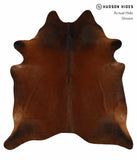 Brown with Red Cowhide Rug #12918