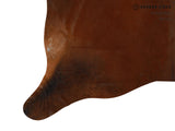 Brown with Red Cowhide Rug #12918