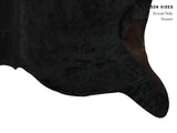 Solid Black Cowhide Rug #12958