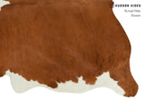 Brown and White Regular Cowhide Rug #12963