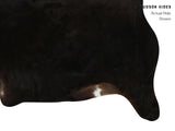 Solid Black Cowhide Rug #12999
