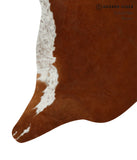 Brown and White Regular Cowhide Rug #13042
