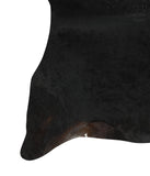 Solid Black X-Large Brazilian Cowhide Rug 7'2"H x 6'4"W #13065 by Hudson Hides