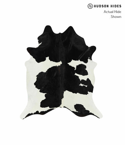 Black and White X-Large Brazilian Cowhide Rug 7'3"H x 6'4"W #13110 by Hudson Hides