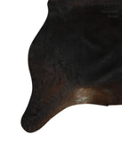 Solid Black Cowhide Rug #13113