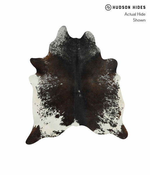 Salt and Pepper Brown X-Large Brazilian Cowhide Rug 7'7"H x 6'6"W #13138 by Hudson Hides