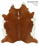 Brown and White Regular Cowhide Rug #13210