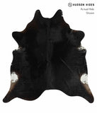 Solid Black Cowhide Rug #13229