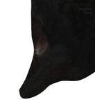 Solid Black Cowhide Rug #13268