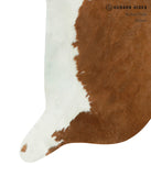 Brown and White Cowhide Rug #13270