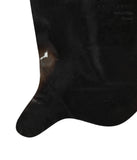 Solid Black Cowhide Rug #13287