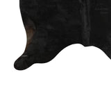 Solid Black Cowhide Rug #13299