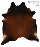 Brown with Red Cowhide Rug #13330