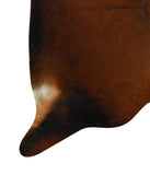 Brown with Red Cowhide Rug #13330