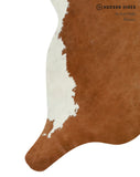 Brown and White Regular Cowhide Rug #13403
