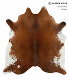 Brown and White Regular Cowhide Rug #13478