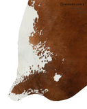 Brown and White Regular Cowhide Rug #13478