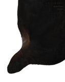 Solid Black Cowhide Rug #13494