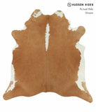 Beige and White Cowhide Rug #13503