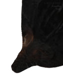 Solid Black Cowhide Rug #13518