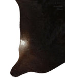 Solid Black Cowhide Rug #13540