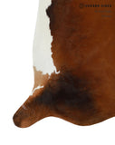 Brown with Red Cowhide Rug #13552