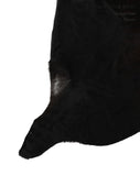 Solid Black Cowhide Rug #13562