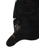 Solid Black Cowhide Rug #13578