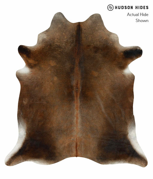 Brown with Red Cowhide Rug #13629